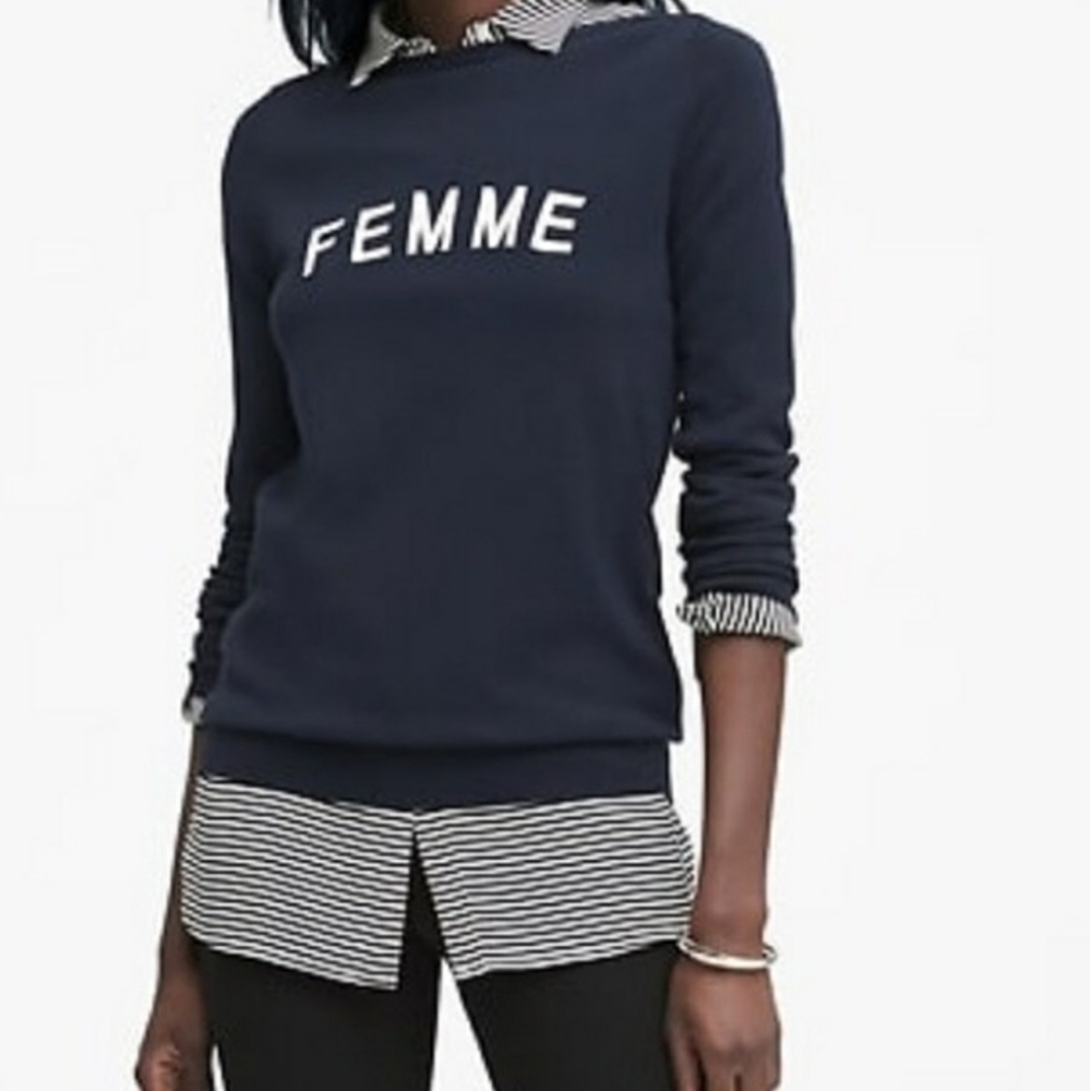 🆕️ BANANA REPUBLIC Embroidered Femme Sweater!
